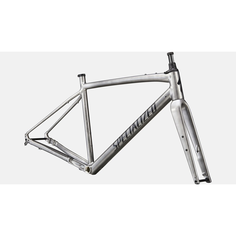 2023 Specialized Diverge E5 Evo Frameset – Medium, Gloss Brushed Smoked Liquid Metal/Black
