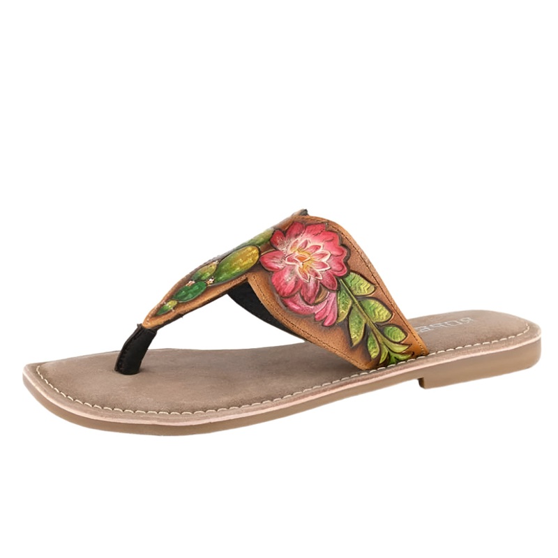 Roper Women’s Cactus Painted Tooled Sandal