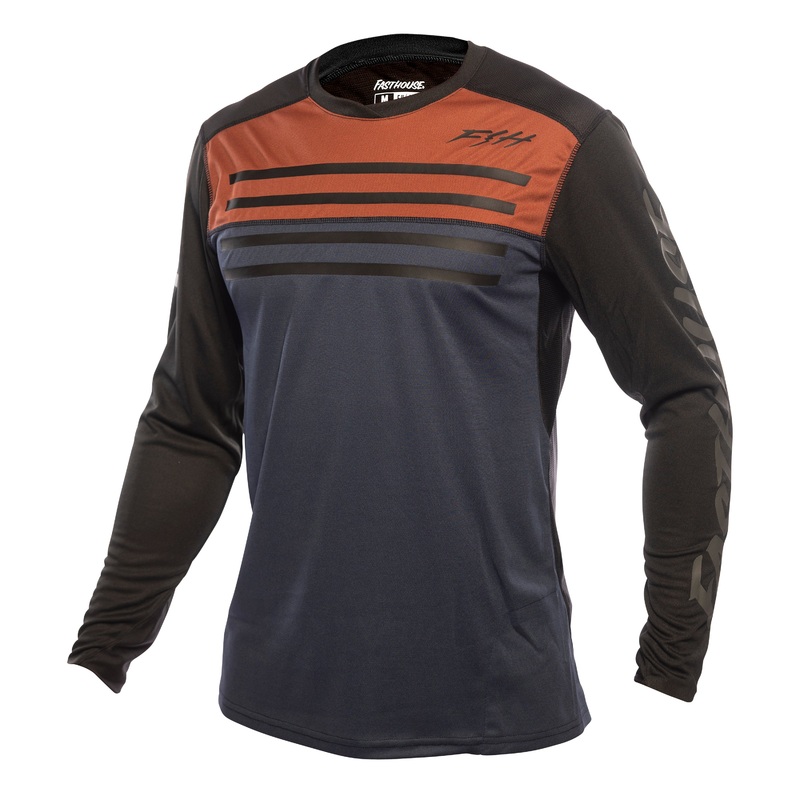 Fasthouse Alloy Sidewinder Long Sleeve Jersey – XL – Rust – Midnight Navy