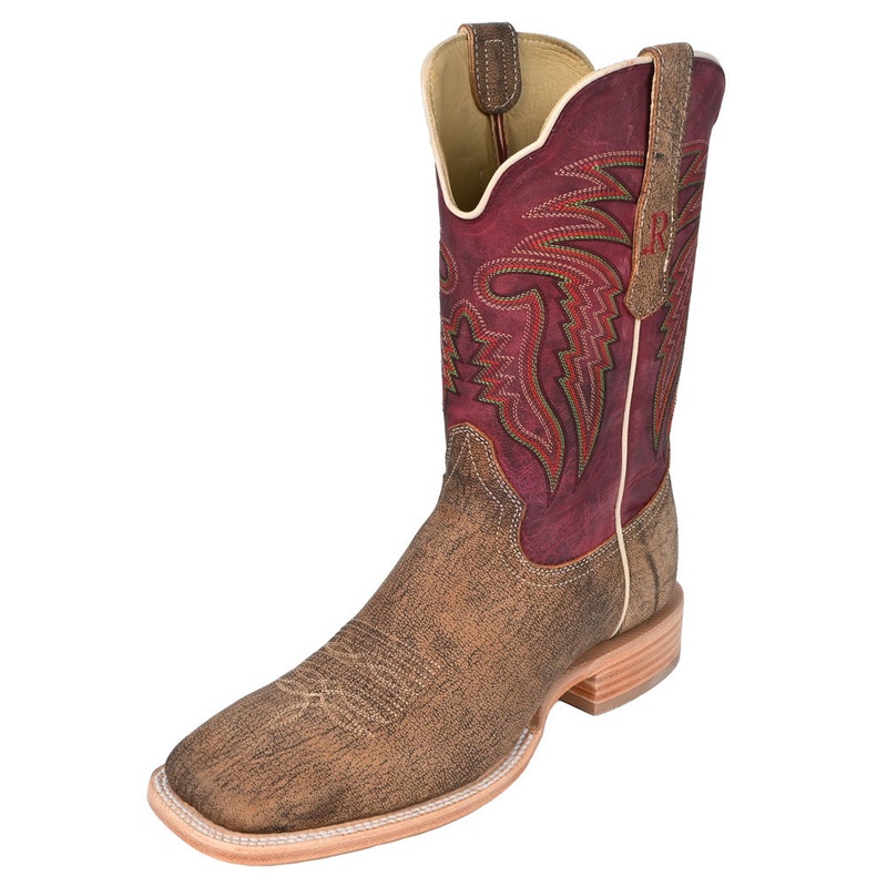 R. Watson Men’s Tan Camel Square Toe Boot