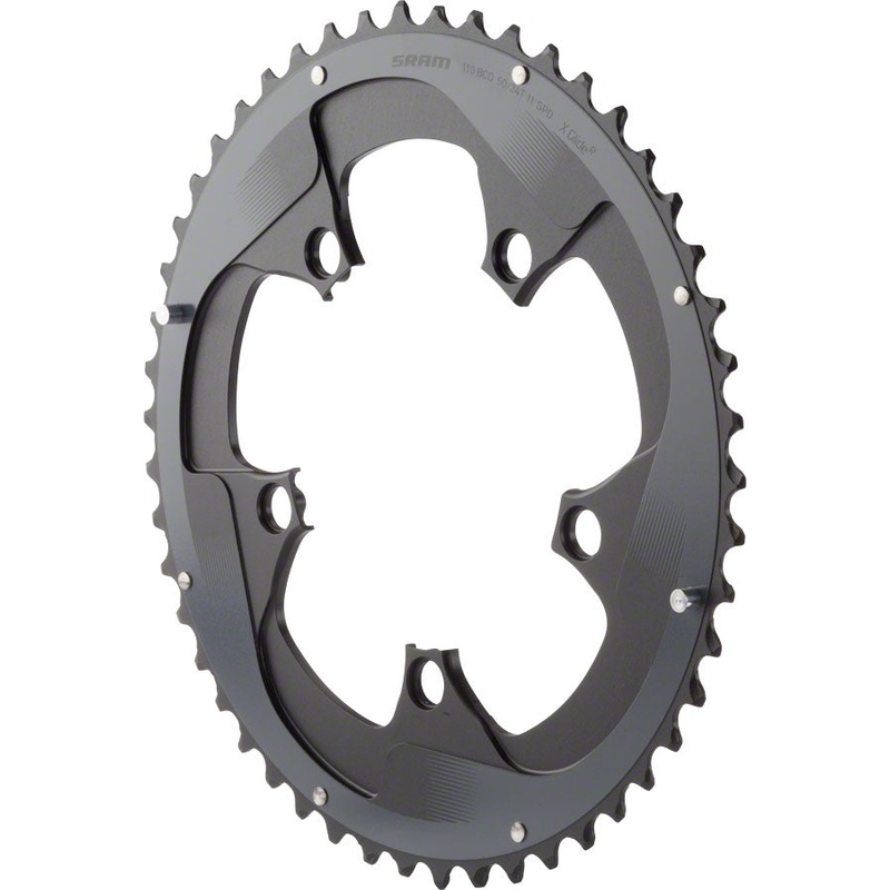 SRAM Force 22 50T 110mm BCD YAW Chainring BLK Hidden Non-Hidden Bolt Use 34T