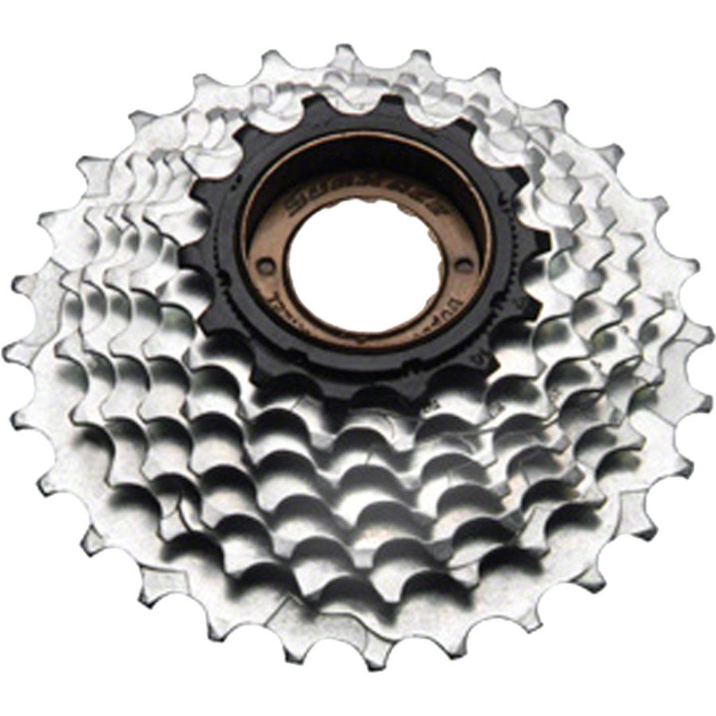 SunRace M2A 6-speed Freewheel – 14-28t Chrome/Black