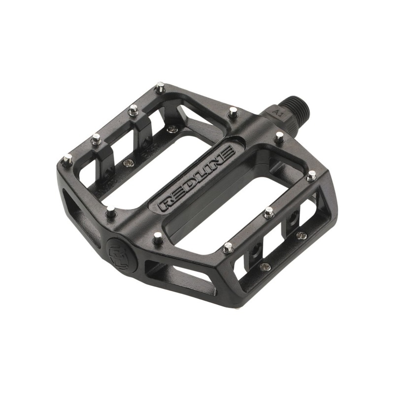 Redline Lo-Profile Alloy Replaceable Pins Pedals Black