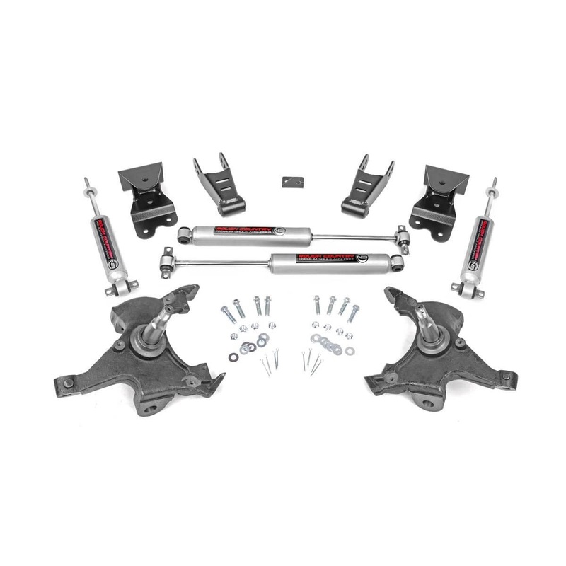 Rough Country | Lowering Kit | 2 Inch FR | 4 Inch RR | Chevy C1500/K1500 Truck 2WD (88-99) | 725.20