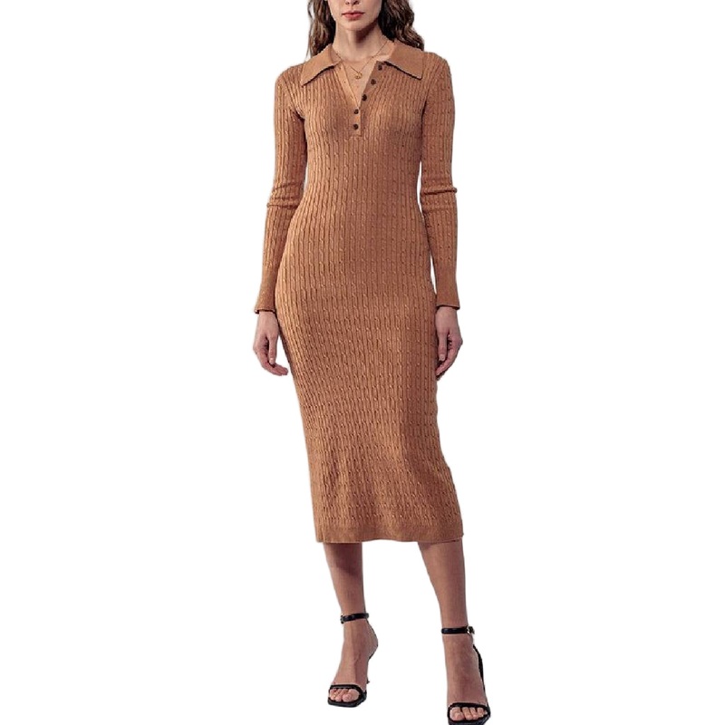Collared Midi Sweater Dress