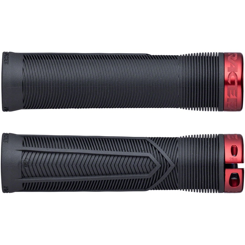 RaceFace Chester Grips – Lock-On, Black/Red, 31mm