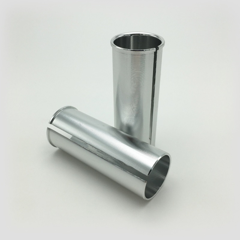 Slotted aluminum reduction sleeve (30.7 to 27.2) for 31.7 dia. seat tubes