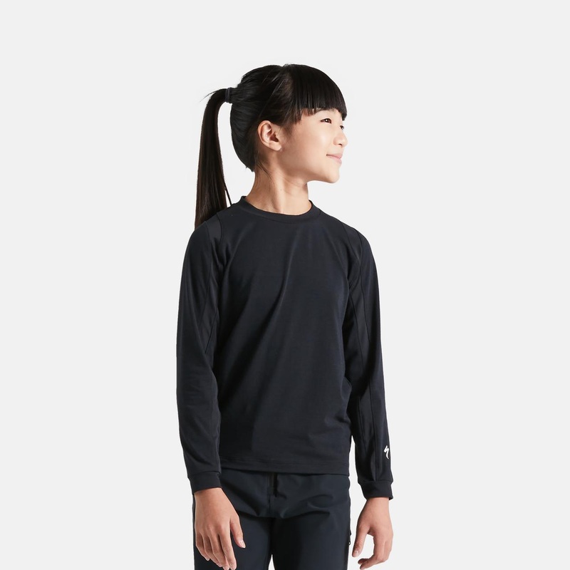 Youth Trail Long Sleeve Jersey Black