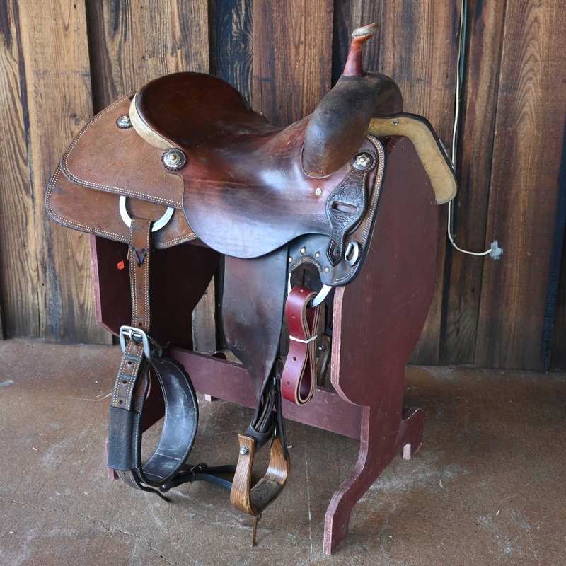 16″ USED JEFF SMITH BUSTER WELCH CUTTING SADDLE