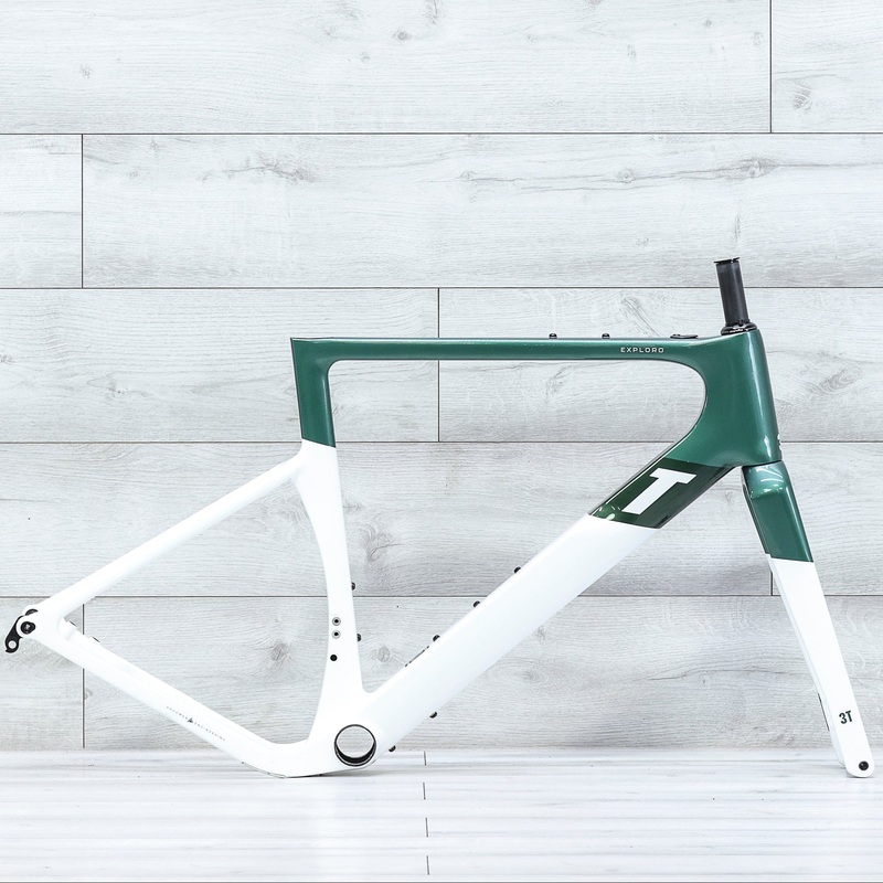 3T Exploro RaceMax Emerald/White Gravel Bike Frameset – 2023, 54cm