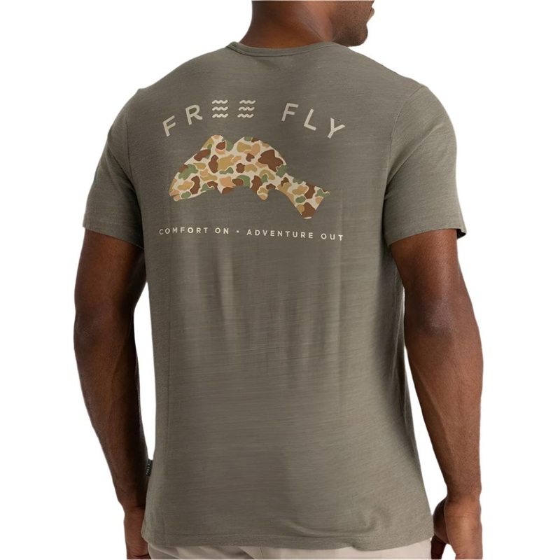Free Fly Men’s Vintage Camo Redfish Pocket Tee – FINAL SALE