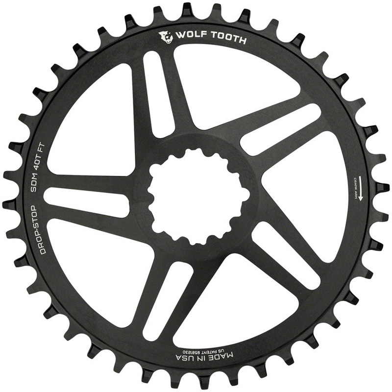 Wolf Tooth Direct Mount Chainring – 42t, SRAM Direct Mount, For SRAM 3-Bolt, 6mm Offset, Drop-Stop B, Flattop