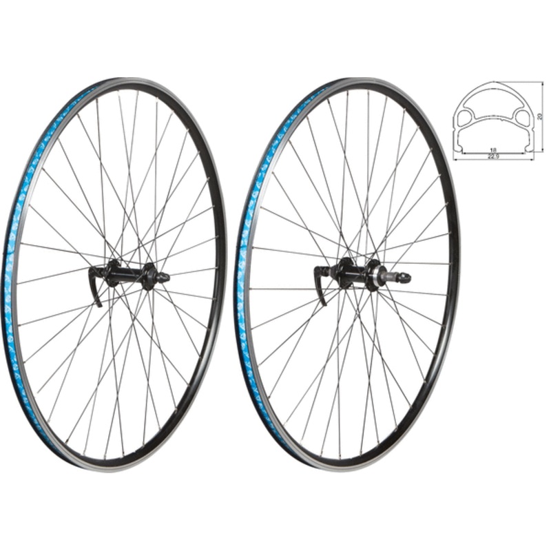 49N wheel Road 700c Freewheel Black