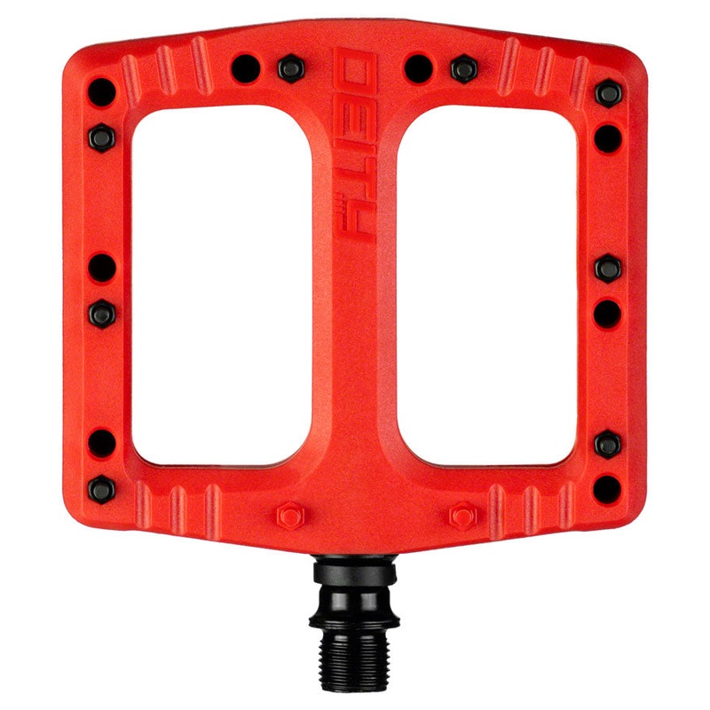 DEITY Deftrap Pedals – Platform, Composite, 9/16″, Red