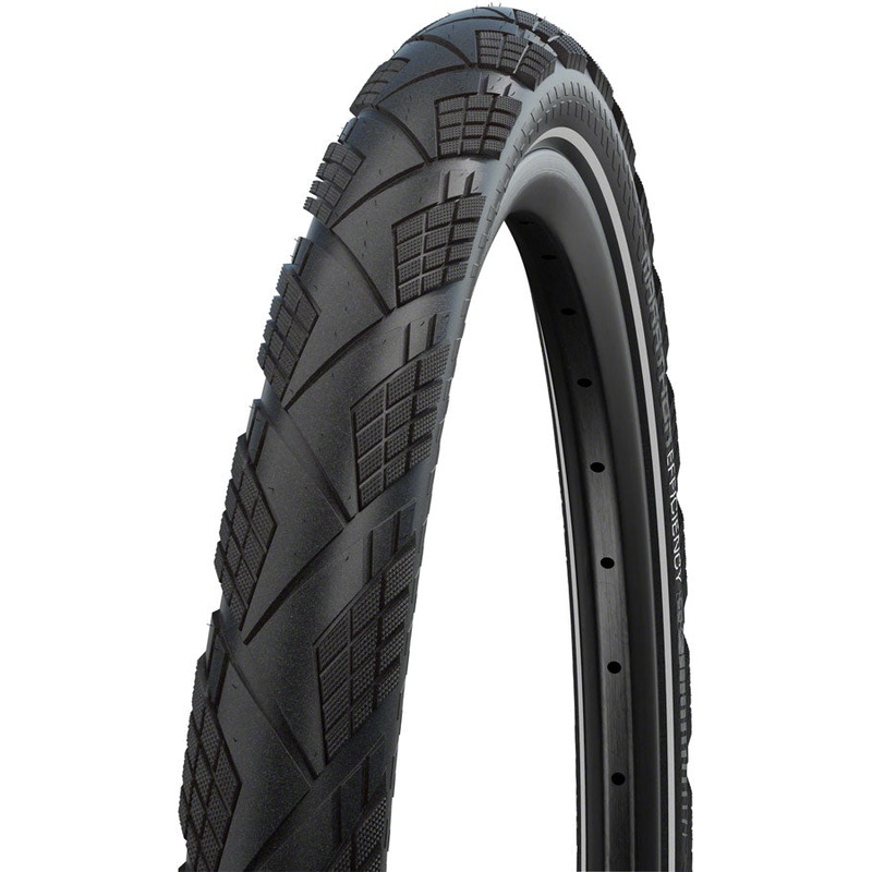 Schwalbe Marathon Efficiency Tire – 700 x 35 Clincher Folding BLK/Reflective Evolution Line Super Race V-Guard Addix Race E-50