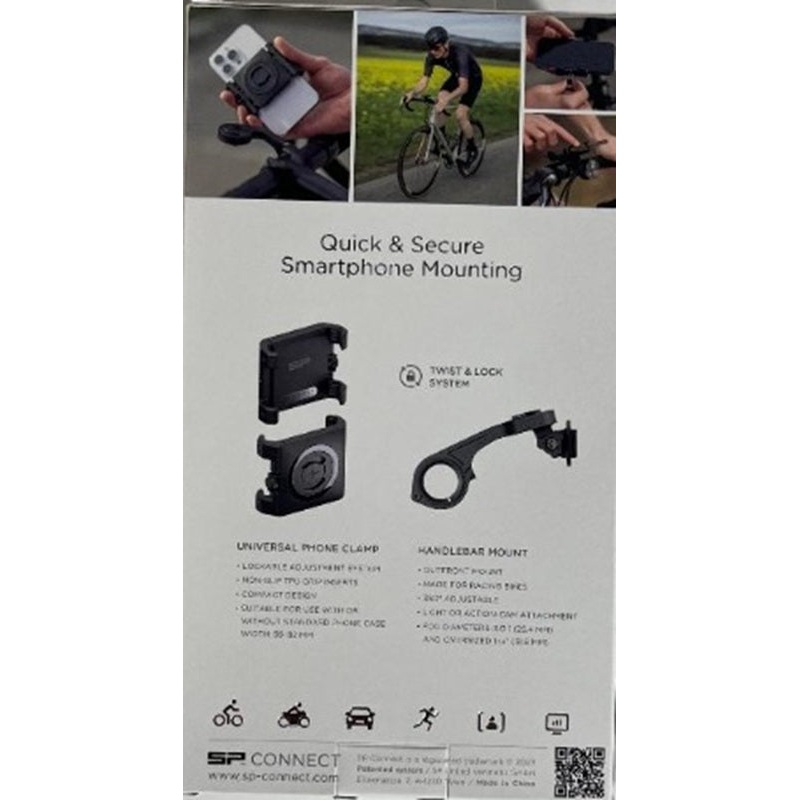 SP Connect Roadbike Bundle Universal Phone Clamp Black