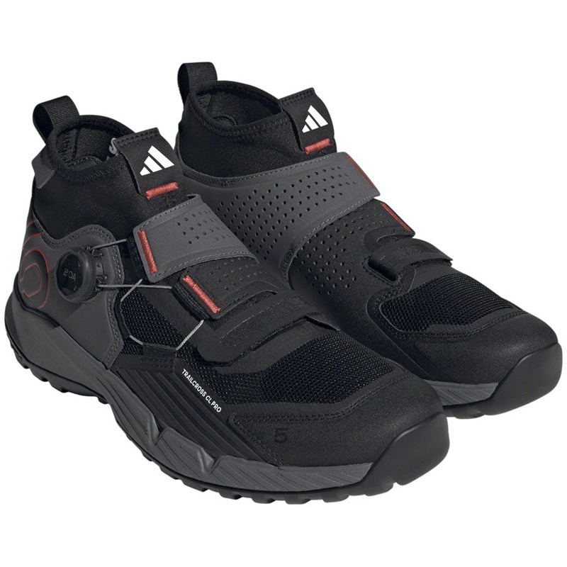 Five Ten Trailcross Pro Mountain Clipless Shoes – Men’s Gray Five/Core BLK/Red 10.5