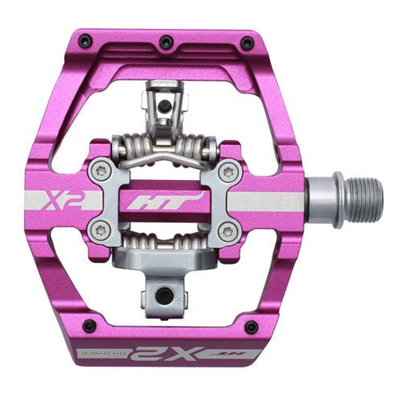 HT Pedals X2 Clipless Platform Pedals CrMo – Purple