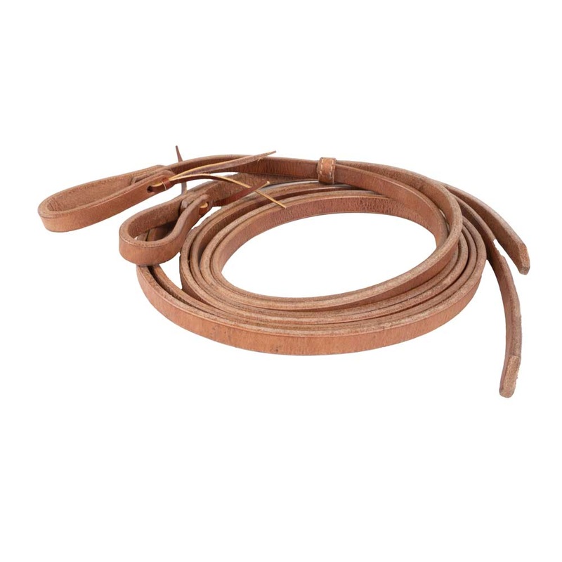 Teskey’s 5/8″ Herman Oak Light Oil Split Reins With Waterloop Ends