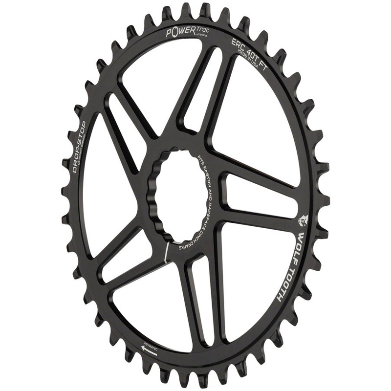 Wolf Tooth Elliptical Direct Mount Chainring – 40t, RaceFace/EastonCINCH Direct Mount, 3mm Offset, Drop-Stop B, Flattop