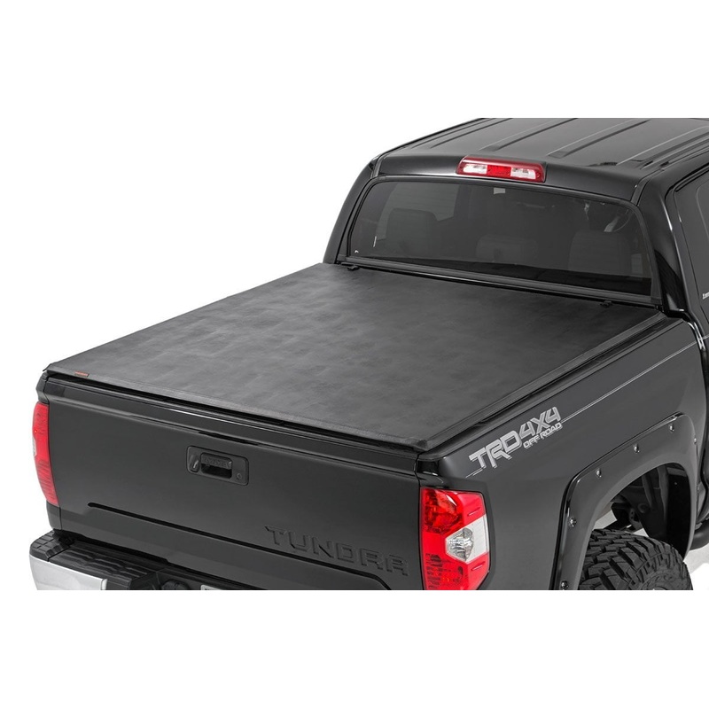 Rough Country | Soft Tri-Fold Bed Cover | 5’7″ Bed | Toyota Tundra 2WD/4WD (2007-2025) | 41714551A