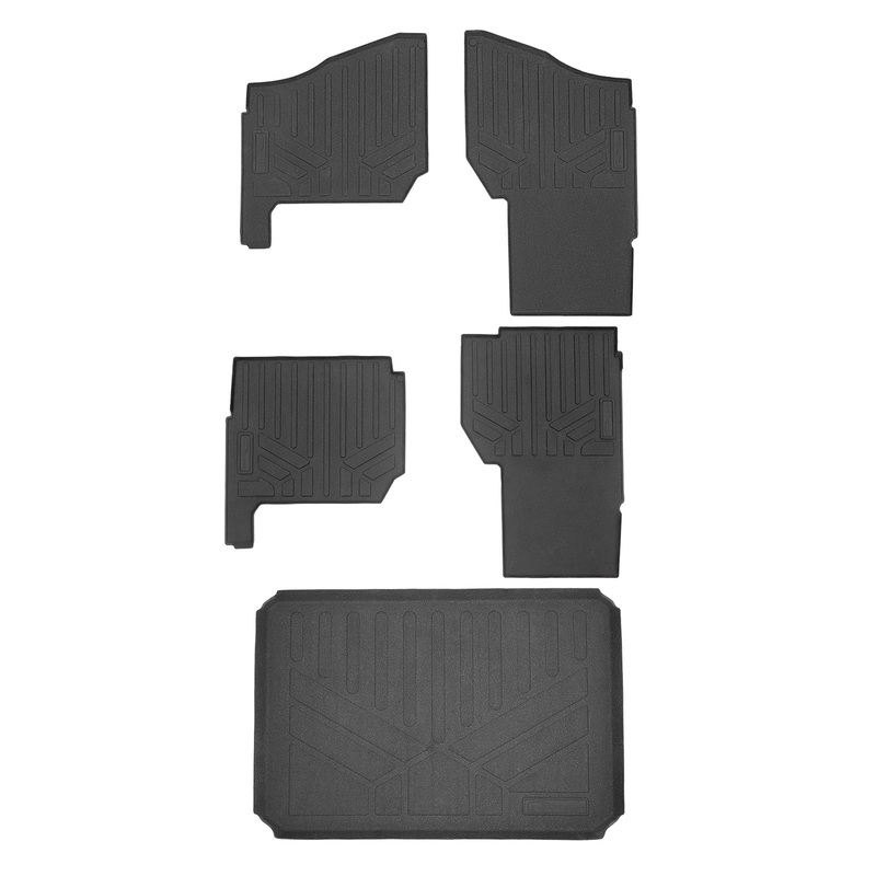 SMARTLINER Custom Fit Floor Liners For 2018-2024 Polaris Ranger XP Crew 1000 Black