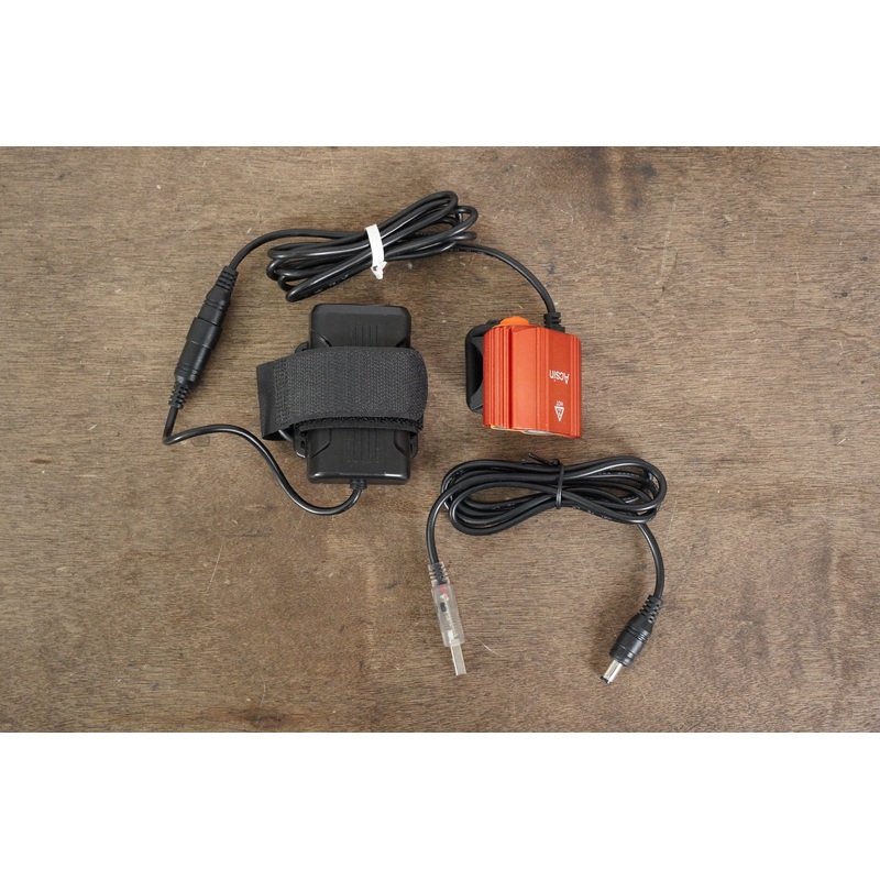 Acsin White Rechargable Front Light Cycling Road Gravel CX Bike