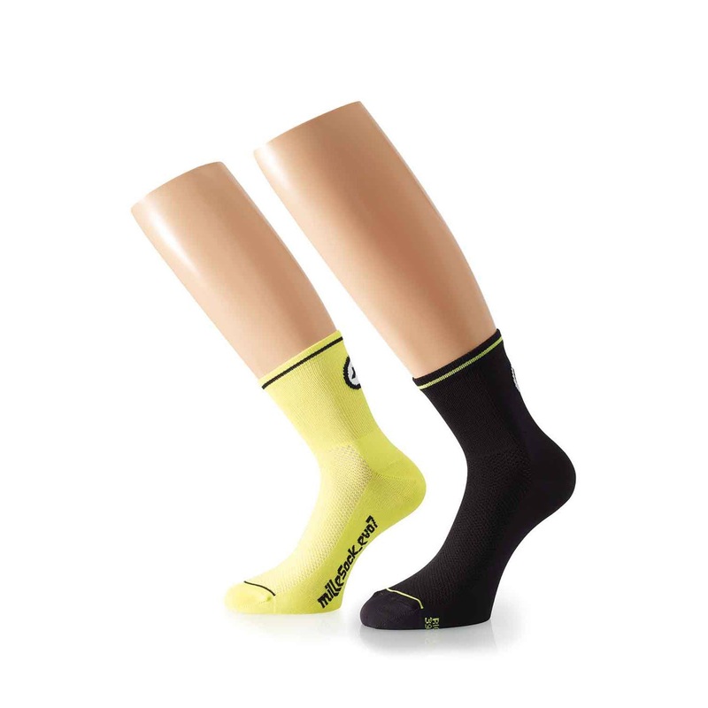 Assos milleSock evo7 (2 Pair) Volt Yellow