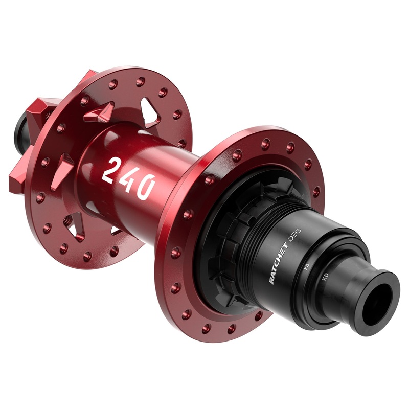 DT Swiss 240 Ratchet DEG 6 Bolt Disc Rear Hub – XD Driver – Rear – 12x148mm Boost – 6 Bolt – 32 Hole – J-Bend – Limited Edition Red