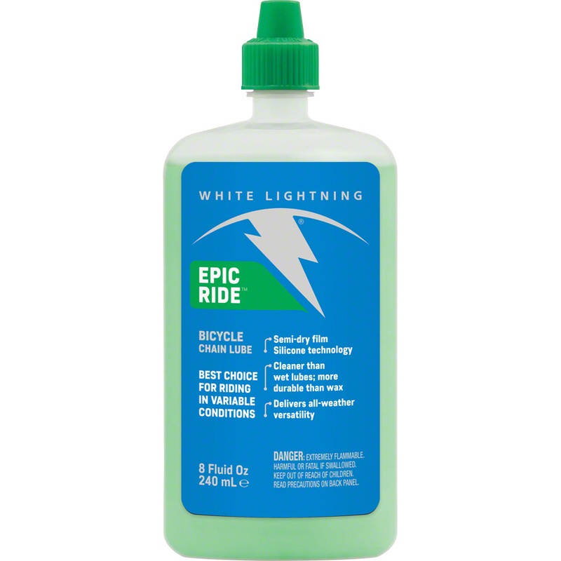 White Lightning Epic Ride, 8oz Drip All Condition Chain Lube