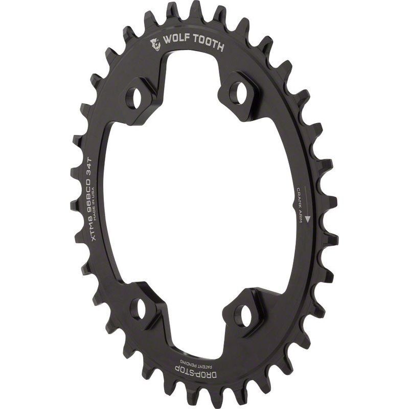 Wolf ToothElliptical Chainring: 34T x 96 Asymmetrical BCD, For Shimano XT M8000