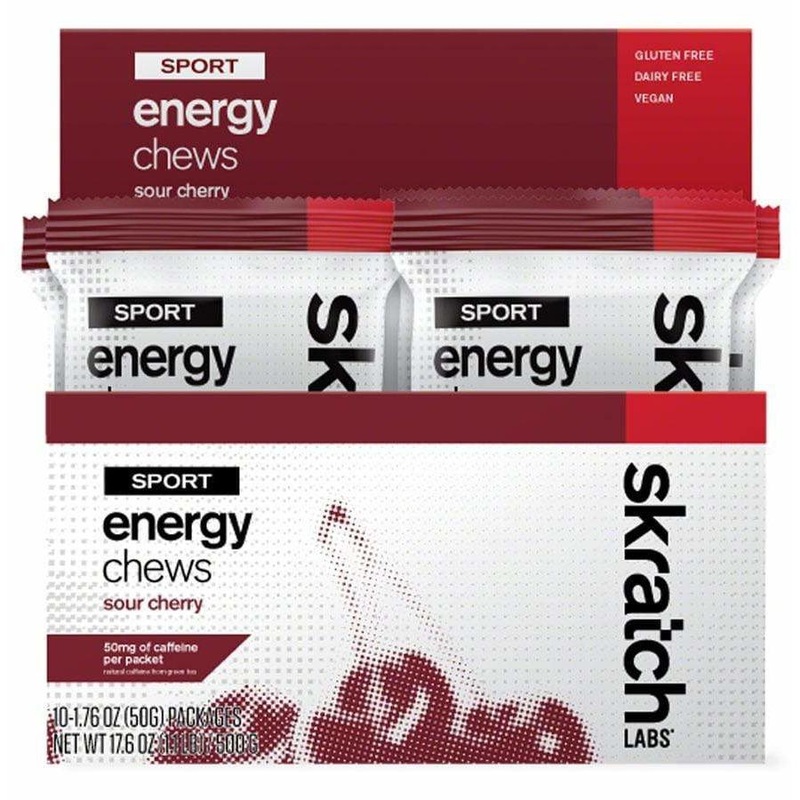 Sport Energy Chews – Caffeinated Sour Cherry, Box of 10