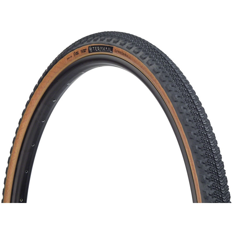 Teravail Cannonball Tire – 650b x 40, Tubeless, Folding, Tan, Durable, Fast Compound