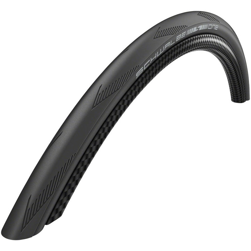 One Road Bike Tire – 700 x 25, Clincher, Wire, Black, RaceGuard