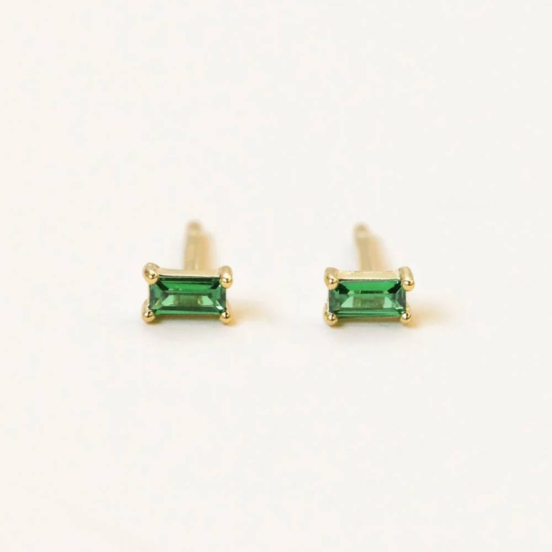 Baguette Emerald Earring