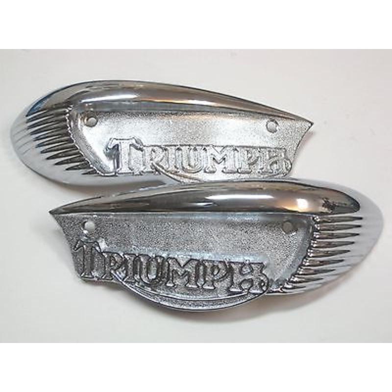 Triumph tank badges 1966 1967 & 1968 large brow type UK Made badge set
