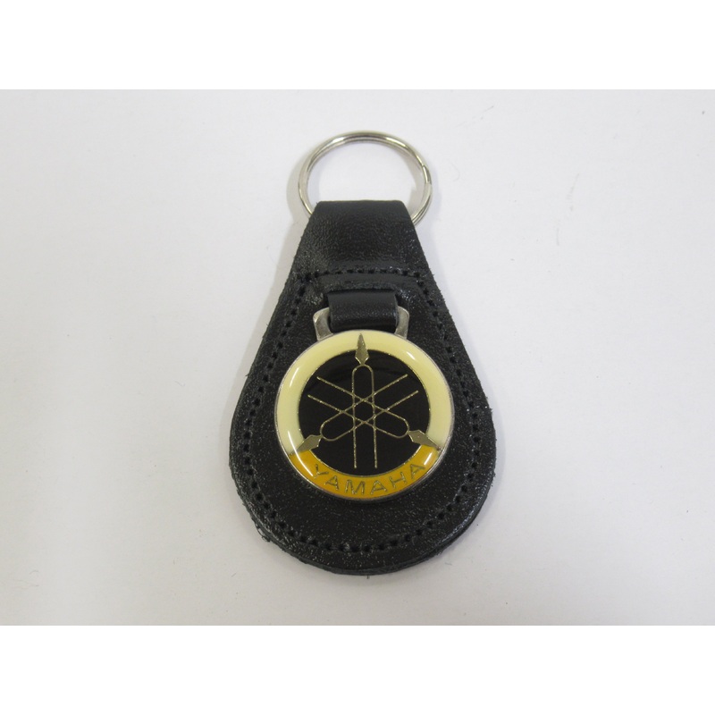 vintage Yamaha motorcycle key fob leather