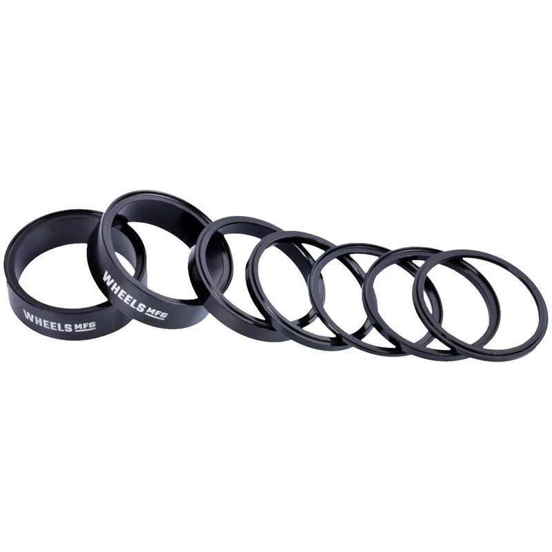 Wheels Manufacturing StackRight Headset Spacer Kit – Black