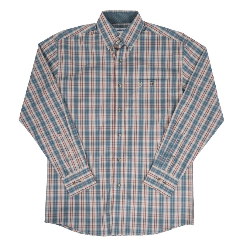 Wrangler Men’s George Strait Plaid Button Down Shirt
