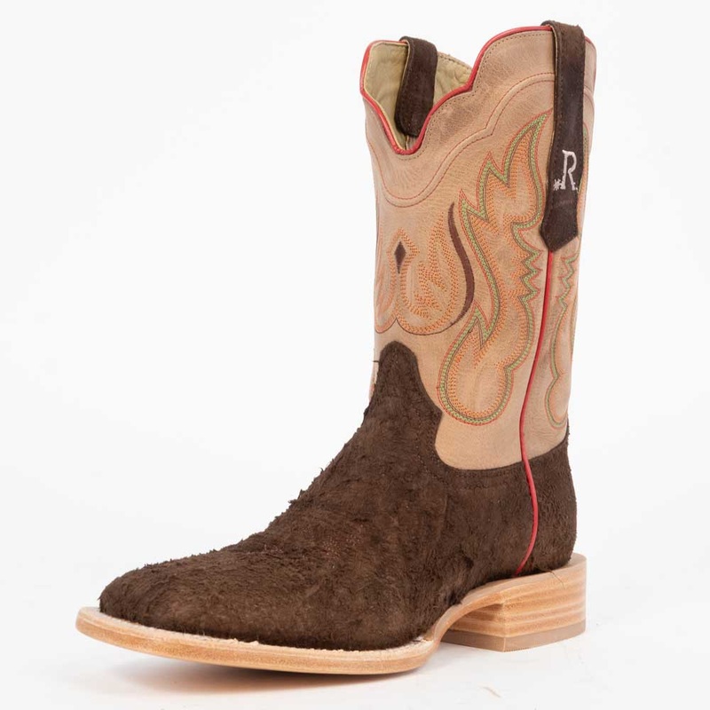 R. Watson Men’s Chocolate Roughout Square Toe Boot