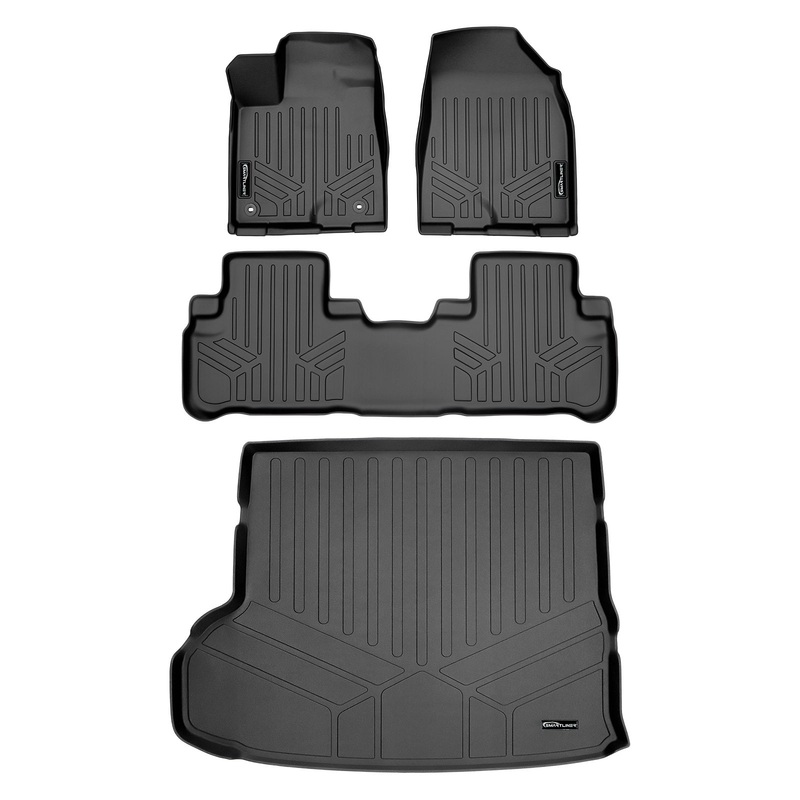 SMARTLINER Custom Fit Floor Liners For 2014-2019 Toyota Highlander Black