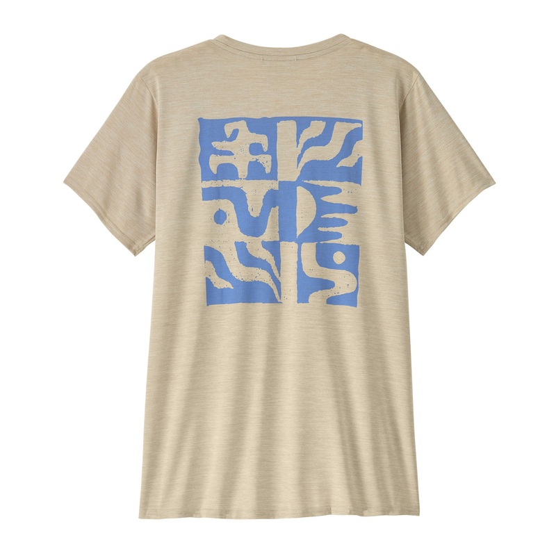 Womens Cap Cool Daily Graphic Shirt – Waters Mother Rays: Pumice X-Dye