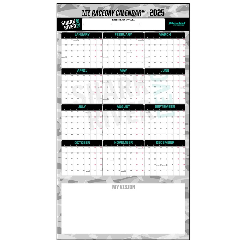 Shark River Devo 2025 GIANT MY RACEDAY CALENDAR