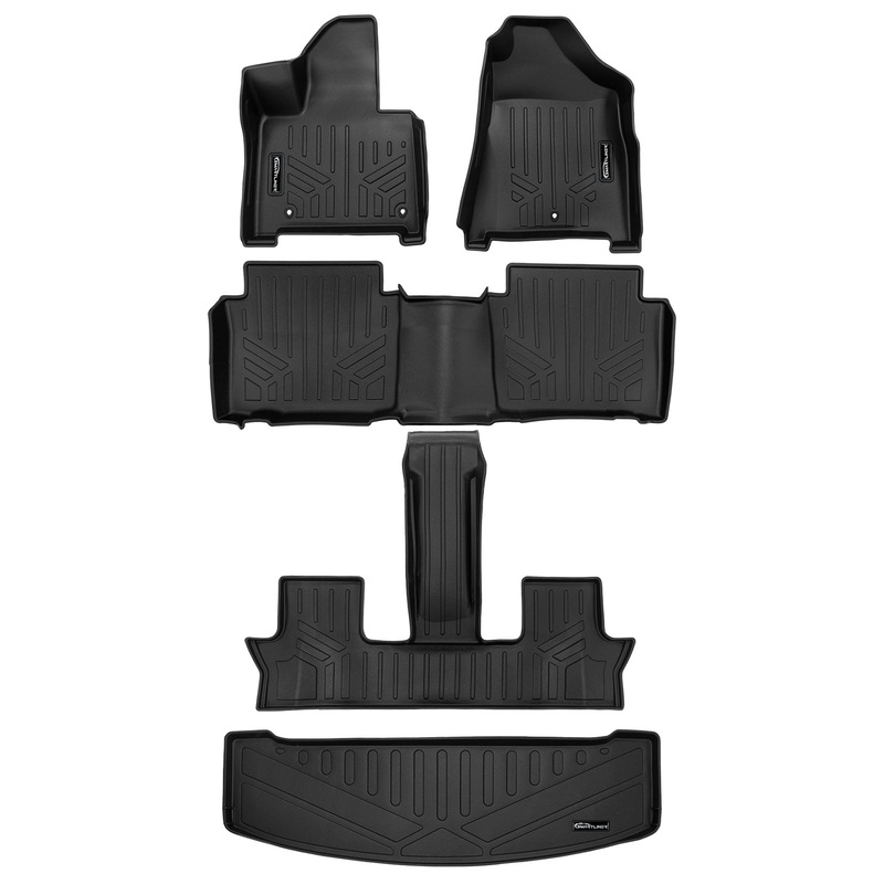 SMARTLINER Custom Fit Floor Liners For 2024 – 2025 Hyundai Santa Fe Hybrid black
