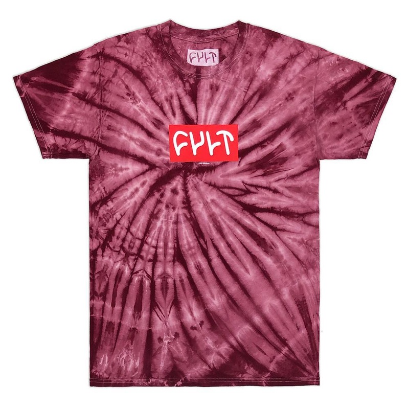 Cult Logo 18 Tie-Dye T-Shirt Maroon