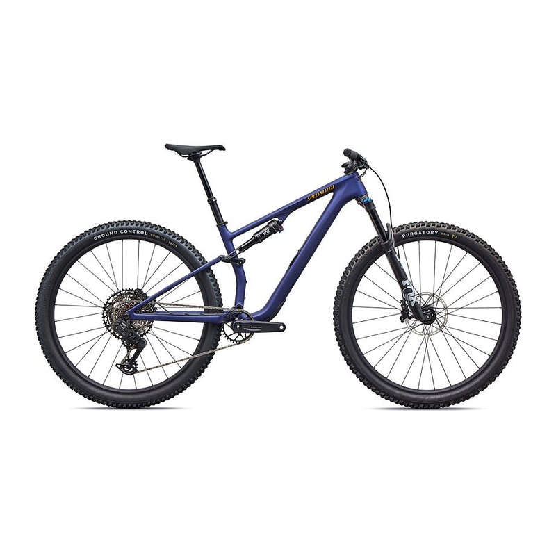 2026 Specialized Epic 8 Comp Evo Bike Satin Blue Onyx / California Sunshine Xl