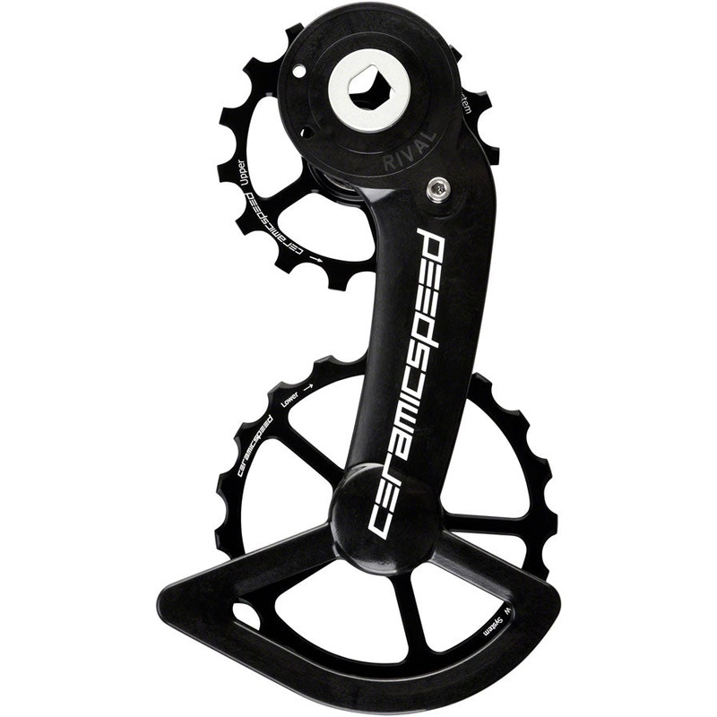 OSPW Pulley Wheel System SRAM Rival AXS – Coated Races Alloy Pulley Carbon Cage BLK