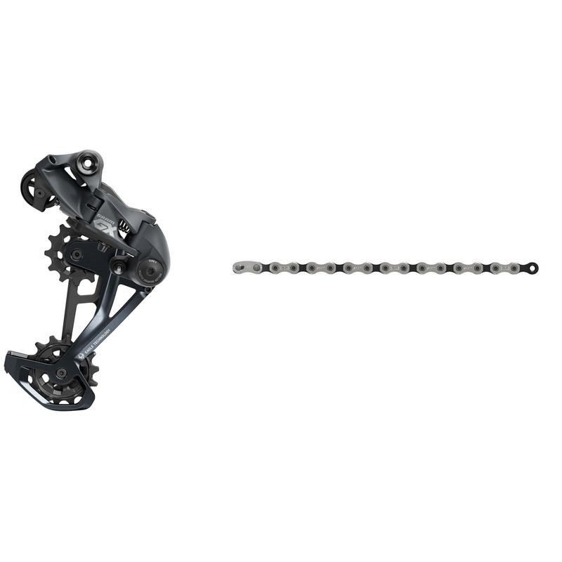 SRAM GX Eagle 12 Speed Derailleur and GX Eagle 12 Speed Chain Bundle, Lunar