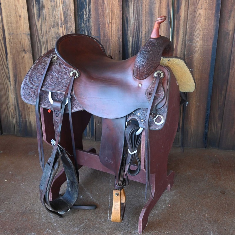 17.5″ USED JEFF SMITH BUSTER WELCH CUTTING SADDLE