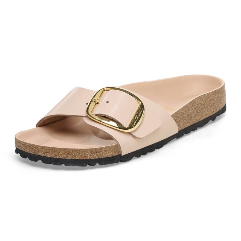 Birkenstock Madrid Big Buckle – High Shine New Beige